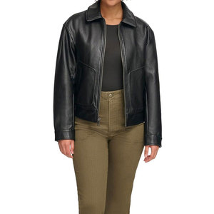 Veste en cuir de qualité supérieure, décontractée, élégante, nouvelle tendance, style fermeture éclair, vestes en cuir pour femmes - Product Image 2