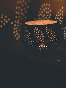 Portavelas Ecológico de Cáscara de Coco Tallada, Portavelas de Té Natural Hecho a Mano, Rústico para Decoración del Hogar e Iluminación - Product Image 4