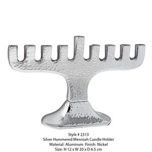 Portavelas de aluminio hecho a mano de diseño único, Menorah para decoración de sala de estar, iluminación de Iglesia decorada, Menorah de Hanukkah - Product Image 2