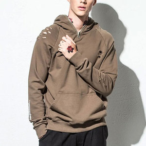 เสื้อฮู้ดดี้ผู้ชายดีไซน์ใหม่จากปากีสถาน สไตล์ลำลอง น้ำหนักเบา แบบเบสิก ลุคดิสเทรส - Product Image 3