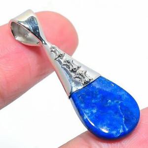 Joyas de piedras preciosas de lapislázuli para mujer, colgante de estilo bohemio de plata, joyería de plata de ley 925, colgante hecho a mano de tendencia, Regalo para mamá - Product Image 1