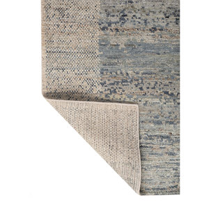 พรมขนสัตว์ถักมือสีฟ้า Blythe ลายแบบนามธรรมขนาดใหญ่ สำหรับห้องนั่งเล่น ตกแต่งบ้านและทางเดินในรถยนต์ - Product Image 5