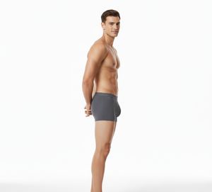 กางเกงในชายผ้าฝ้ายสีเทา รองรับการสวมใส่สบาย ยืดหยุ่น ระบายอากาศได้ดี ออกแบบมาเพื่อการสวมใส่ทุกวันอย่างสมดุล - Product Image 2