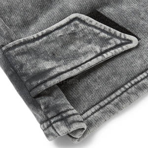 Pantalones de chándal ligeros para hombre con lavado ácido con apariencia retro y tacto suave, pantalones de chándal con lavado ácido para hombre con ajuste informal perfecto - Product Image 6