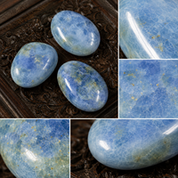 Pierre de palmier en Célestite naturelle polie, cristal bleu ciel, pierre de méditation pour la relaxation, collection, décoration intérieure et cadeau