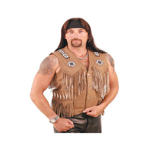 Chaleco occidental Reversible para hombre, decoración de botones de cuero impermeable, cierre de cremallera, a prueba de viento, transpirable, ropa exterior de invierno sólida - Product Image 5