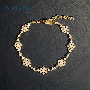 10mm Iced Snowflake Link <b>Bracelet</b> for Men 18K Yellow Gold Plated 925 <b>Sterling</b> <b>Silver</b> Moissanite <b>Bangles</b> - Product Image 3