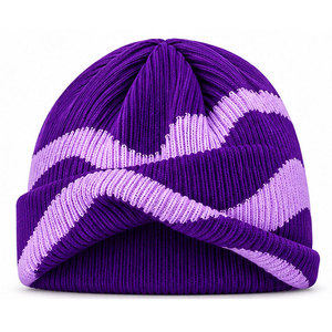 Nuevo Gorro de Punto Jacquard de Lana/Algodón de Marca Privada con Logotipo Personalizado, Transpirable e Impermeable, Unisex, para Clima Frío - Product Image 2
