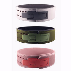 Genuine Leather Heavy Duty Weightlifting <b>Belt</b> Professional Protection for Gym Fitness <b>Squats</b> Lever Buckle Deadlift Training 10MM - Product Image 2