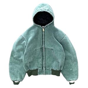 Venta caliente personalizado 360gsm mezcla de algodón lavado Retro suelta Casual Street Style Hoodie - Product Image 1