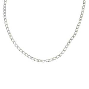 <b>925</b> <b>Sterling</b> <b>Silver</b> 0.5cm Thick Flat Gourmet Model 60cm Length 24.4g Weight Necklace Fashion <b>Chains</b> for Women - Product Image 1