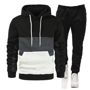 Survêtement pour homme personnalisé, en molleton de coton surdimensionné, grande taille, vêtements d'hiver épais - Product Image 1