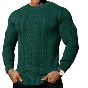 OEM Pull en tricot gaufré Pull en coton à la mode Vente en gros Logo personnalisé en vrac Tricots - Product Image 5