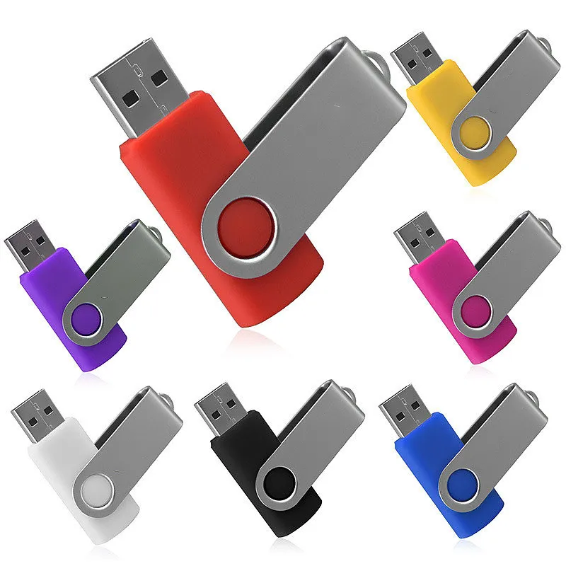 Venta al por mayor logotipo personalizado Usb Swivel Memory Stick USB2.0/3,0 USB Pen Drive 128GB