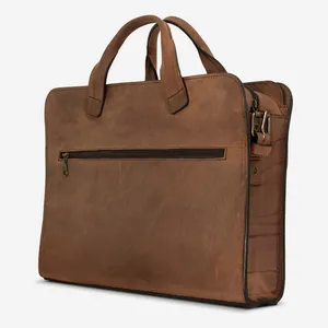 2024 yeni özel tasarım yüksek kaliteli deri Laptop çantası toptan fiyat erkek deri Laptop çantası