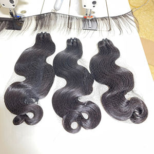 Wholesale Natural <b>Hair</b> Remy Straight Machine Double Weft Bundles Cuticle Vietnamese Virgin Human <b>Hair</b> <b>Extensions</b> Weave for Woman - Product Image 1
