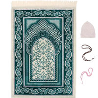 Tapis de Prière Islamique Imprimé Dernier Design Tapis de Prière en Velours Mousse OEM Tapis Janamaz Musulman