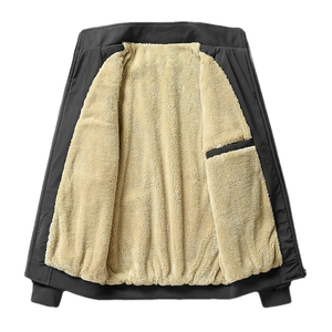 Veste coupe-vent d'hiver pour homme de style moderne avec col montant à capuche, séchage rapide et écologique, logo personnalisé ODM sur le devant - Product Image 4