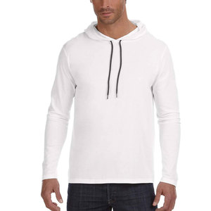 Camiseta de manga larga de corte regular para hombre, Camiseta deportiva con capucha - Product Image 4