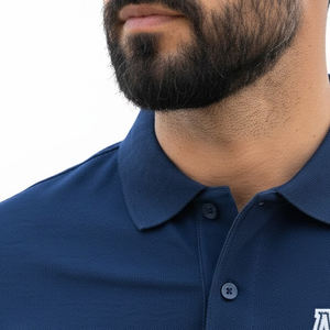 Vente en gros de chemises de golf à manches courtes en coton 100% tricoté solide, séchage rapide, haute qualité, logo brodé personnalisé, pour hommes, décontractées - Product Image 6