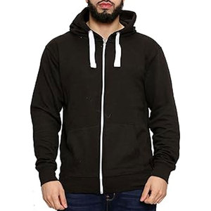 Sudadera con capucha y cremallera para hombre, de tejido polar técnico, con logo personalizado, para entrenamiento deportivo, 100% algodón, holgada y transpirable - Product Image 1