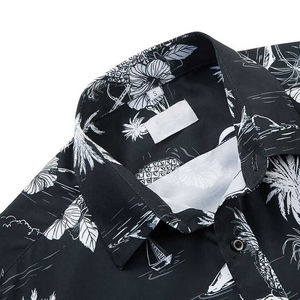 เสื้อยืดฮาวายผู้ชาย แขนสั้น คอวี ผ้าฝ้ายถักเนื้อนุ่ม พิมพ์ลายดิจิทัลตามสั่ง น้ำหนักเบา สวมใส่สบาย เป็นมิตรกับสิ่งแวดล้อม เหมาะสำหรับฤดูร้อน - Product Image 4