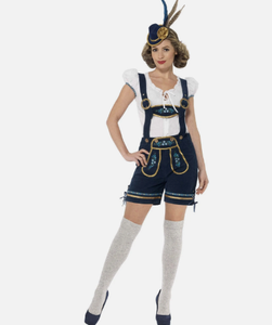 Trajes tradicionales alemanes de Oktoberfest y pantalones cortos bávaros para mujer Lederhosen - Product Image 2