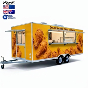 Remorques alimentaires mobiles chinoises pour friture rapide, chariots alimentaires économiques, camions de restauration rétro entièrement équipés à vendre en Chine - Product Image 1