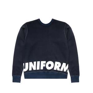Vintage 4-Way Wool Crewneck Uniform Experiment <b>Knit</b> <b>Sweater</b> with Long Sleeves <b>Cable</b> <b>Knit</b> Pattern Stripe Logo Print Decoration - Product Image 2