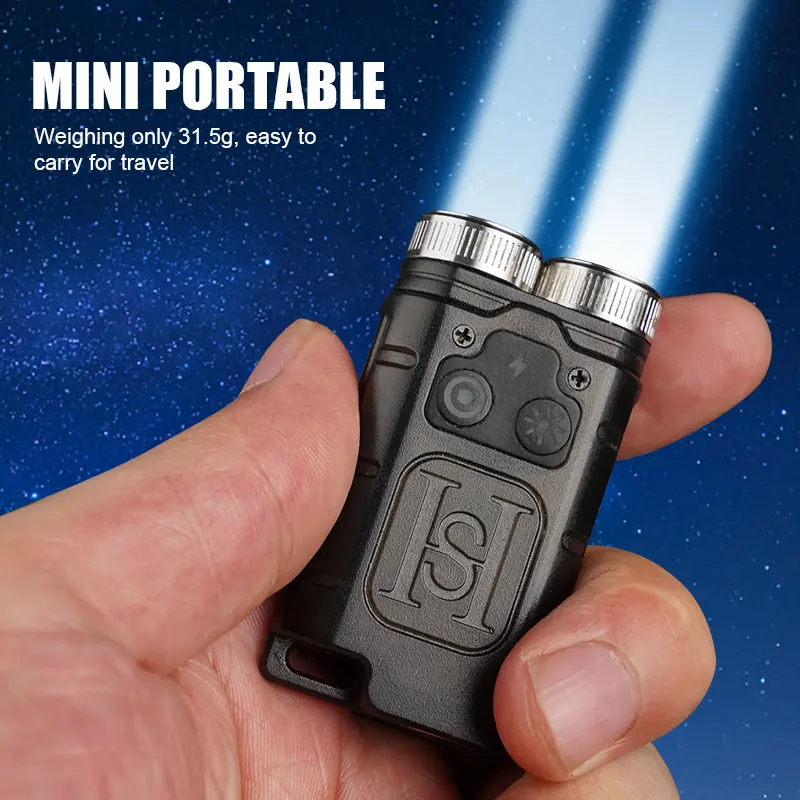 Super Bright linterna Strong Torch Light Pocket LED Flashlight Magnetic Rechargeable COB LED EDC Mini Keychain Flashlight