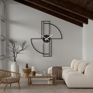 Trendy Round Black Metal Wall Clock With Durable Sleek Finish Ideal For Modern Homes Apartments Offices Bedrooms And <b>Kitchens</b> - Product Image 6