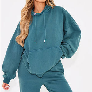 Sudaderas con Capucha de Diseño Personalizado con Lavado Ácido para Mujer, Estilo Casual, Hombros Caídos, Ropa Urbana Vintage, Colección de Invierno, Tallas Grandes - Product Image 5