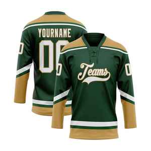 ODM maillot de Hockey sur glace personnalisé chemise hommes Polyester à manches longues hauts d'entraînement vêtements de sport d'équipe impression par sublimation en vrac vente en gros - Product Image 1