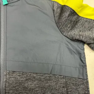 Chaqueta deportiva de lana superior con diseño sin cuello superpuesto de tejido de Fabricante Mayorista - Product Image 4