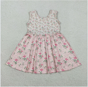 Vestido de Niña con Diseño de Conejo de Pascua y Flores GSD2984 - Product Image 3