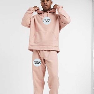 Survêtement pour homme 2 pièces polaire à capuche tenue survêtement décontracté ensemble jogger costume outwear - Product Image 3
