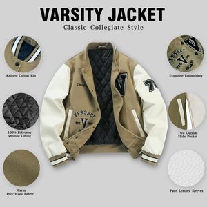 Premium Letterman <b>Jacket</b> Streetwear Polyester Long Sleeve Varsity <b>Jackets</b> Sportswear Factory Price Cheap Baseball <b>Jacket</b> For <b>Men</b> - Product Image 5