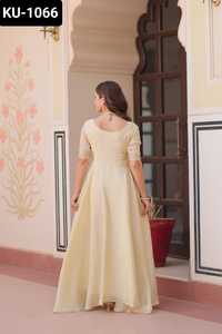 Indian andPakistani Style Traditional Wear Long Anarkali Gowns with Beads Embroidered Work Ethnic Wear Salwar Kameez <b>Suit</b> - Product Image 5