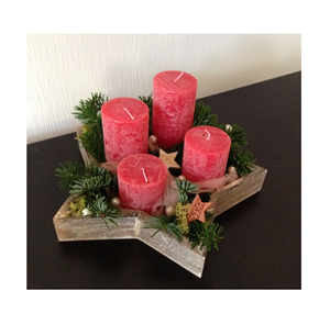 Bandeja de Madera en Forma de Estrella, Artículo Decorativo para Fiestas Navideñas, Bandejas de Madera para Manualidades al Precio Más Bajo - Product Image 1