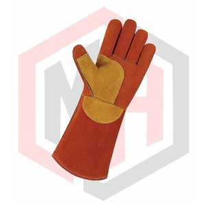 Gants de travail résistants à la chaleur Fabricant professionnel d'usine Gants de travail en cuir antidérapants personnalisés en gros Gants de soudage - Product Image 4