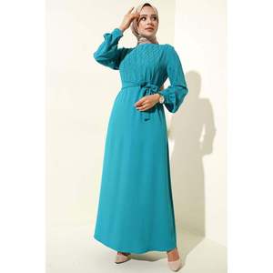 Shiny Stone Embellished Belted <b>Dress</b> <b>Mint</b> - Product Image 2