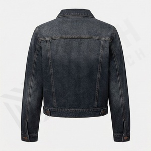 Veste en jean décontractée déchirée pour homme, denim ajusté de haute qualité, lin, élasthanne, respirant, prix de gros, mode d'hiver - Product Image 2