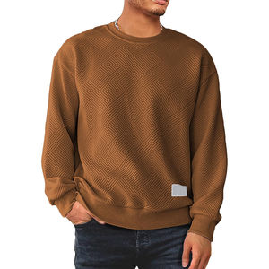 Produit très vendu Sweat-shirts pour hommes de couleur unie surdimensionnés Basiques en coton mélangé Sweat-shirt pour hommes surdimensionnés pour un usage décontracté - Product Image 1