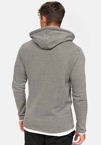 Sudadera con capucha de algodón sólido de lana de peso pesado con estampado de soplo de invierno de alta calidad para hombre - Product Image 4