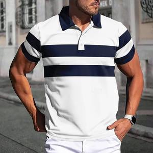 Maillot d'affaires de luxe d'été pour hommes Sweat Wear 3XL Large T-Shirts Couture Manches courtes Col rabattu pour Polo Shirt - Product Image 2