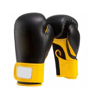 Gants de boxe en cuir noir personnalisés en gros conçus pour l'entraînement en salle de sport - Product Image 5