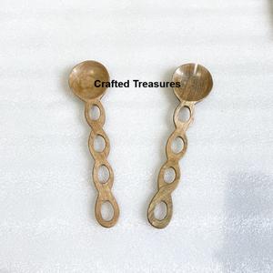 Ensemble de service à salade en bois d'acacia avec impression émaillée Vaisselle de table de restaurant élégante pour la décoration d'ustensiles de cuisine Mariages Événement - Product Image 6