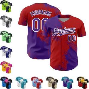 Wholesale Cheap Custom 100% <b>Polyester</b> Baseball Jersey Custom Design Baseball <b>Tshirt</b> Breathable Printed Techniques Available Sets - Product Image 5