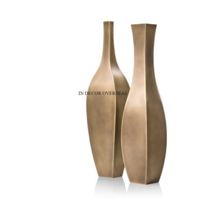 Simple Standard Designer Haute Qualité Standard Métal Plaqué Or Ensemble De 2 Vase À Fleurs De Mariage Et De Parties Centre De Table - Product Image 1