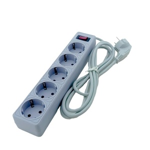 Hot Sale 5-Way Grey Surge Protected <b>Extension</b> Power <b>Socket</b> With Grounding EU/UK/US Standard 3 Meters Cable for Switching Usage - Product Image 2